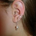 Pair Of Solid Sterling Silver Ear Cuffs With..