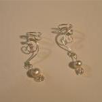 Pair Of Solid Sterling Silver Ear Cuffs With..