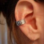 Ear Cuff, Hand Hammered Aluminum With LOVE Stamped Into The Metal And