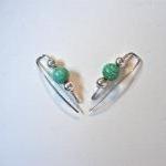 Versatile Style Turquoise And Silver Ear Pins, Ear..