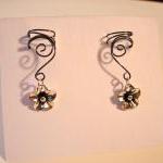 Pair Of Hematite Ear Cuffs With Whimsical Five..