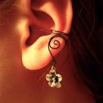 Pair Of Hematite Ear Cuffs With Whimsical Five..