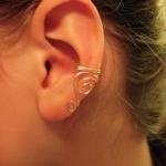 Single Silver Plated Ear Cuff With Swirls