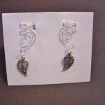 Pair Of Silver Plated Ear Cuffs With Antiqued..