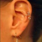 Asymmetrical Ear Cuff Set Silver Plated Swirls..