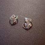 Asymmetrical Ear Cuff Set Silver Plated Swirls..