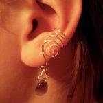 Pair Of Silver Plated Ear Cuffs With Genuine..