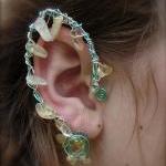 Elf Ear Cuffs With Genuine Citrine Fantasy Jewelry..