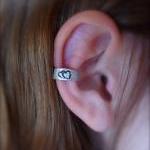 Ear Cuff, Hand Hammered Aluminum With A Cute..